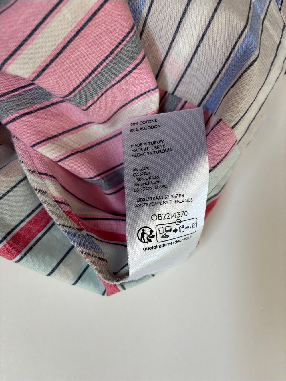 Anthropologie Vneck Striped Stretch Mini Dress Beach Travel College Womens Small - Picture 9 of 16